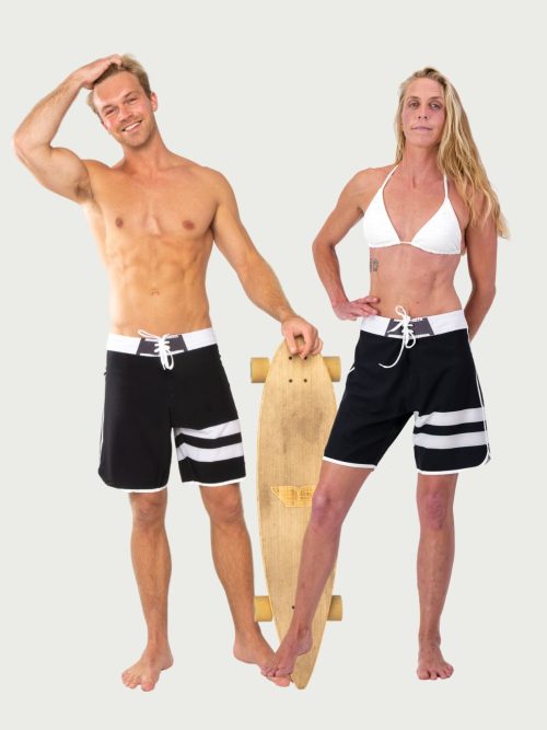 Black retro boardies