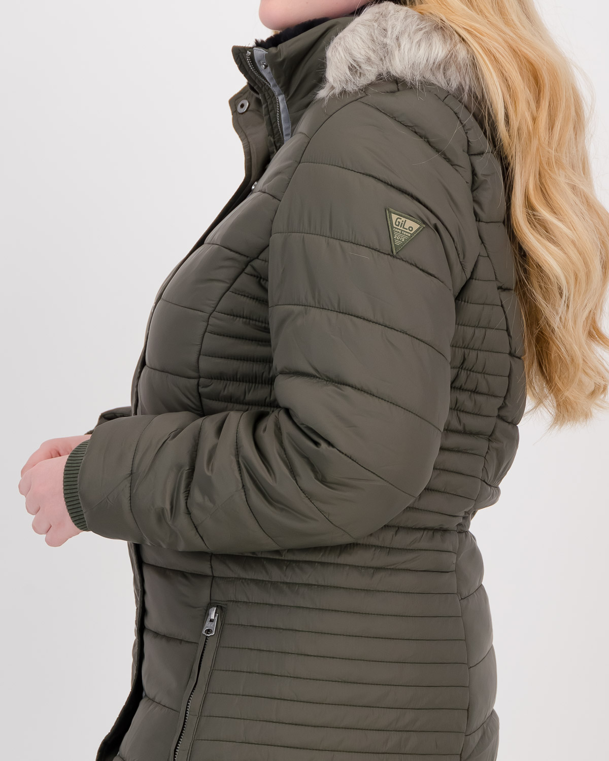 Wild Olive Green Long Puffer Jacket 