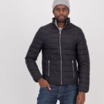 Mens Short Puffer Jacket - Dark Charcoal Black (Only Smalls left!)