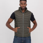 Mens Sleeveless Puffer Jacket - Wild Olive Green (LOW STOCK - ONLY 3 LARGES)