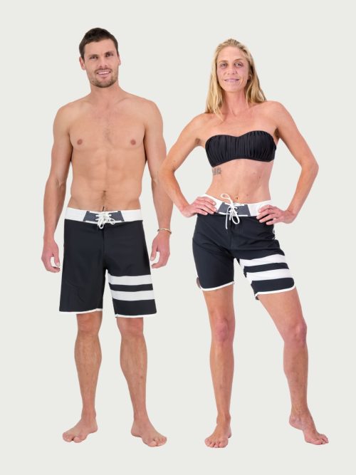 Retro black board shorts