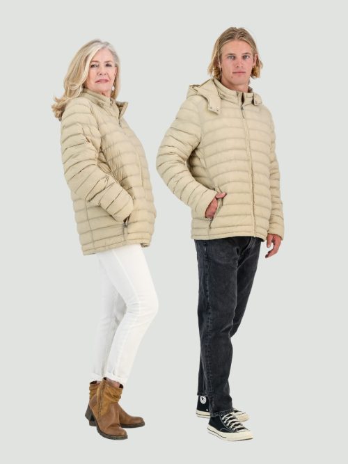 Unisex & Packable Puffer Jacket Desert Sand