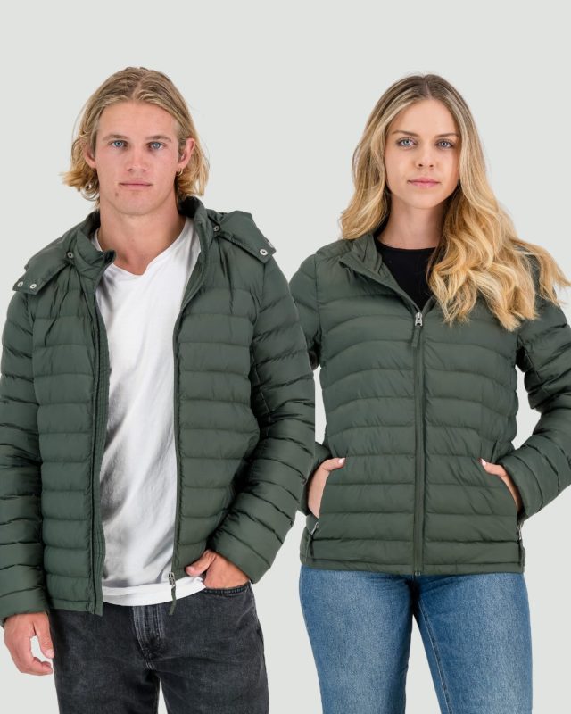 Wild Forest Green Unisex & Packable Puffer