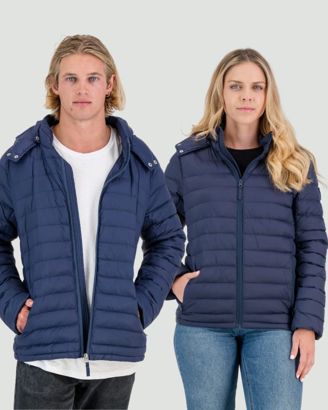 Unisex And Packable Puffer Midnight Blue