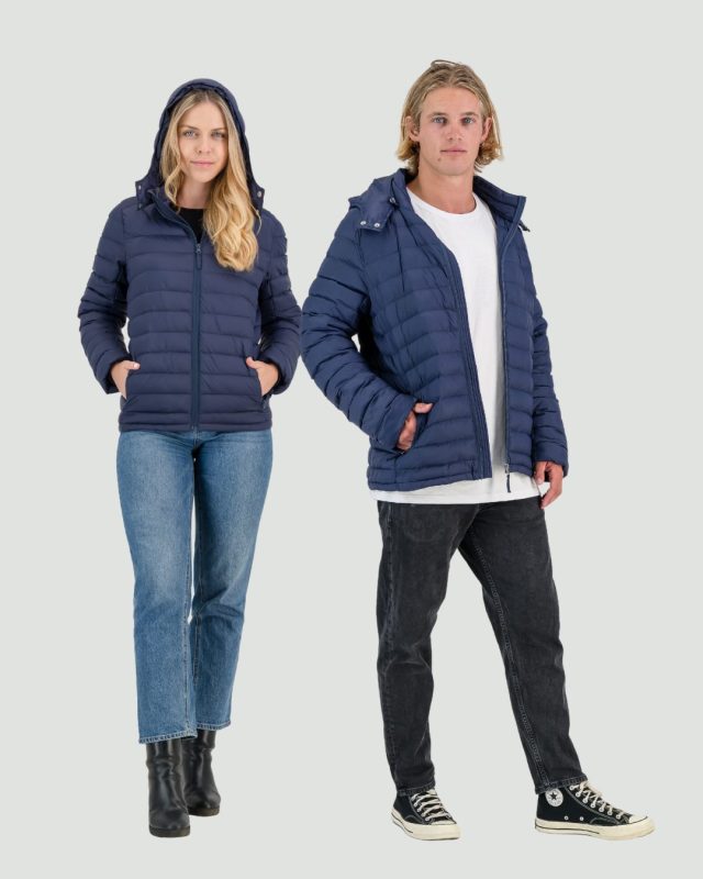 Unisex And Packable Puffer Midnight Blue