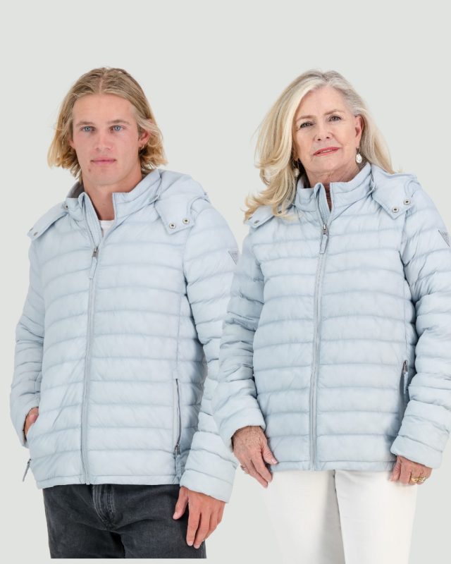 Unisex and Packable Puffer Artic Ice Blue