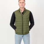 NEW Mens Sleeveless Puffer Jacket - African Safari Green