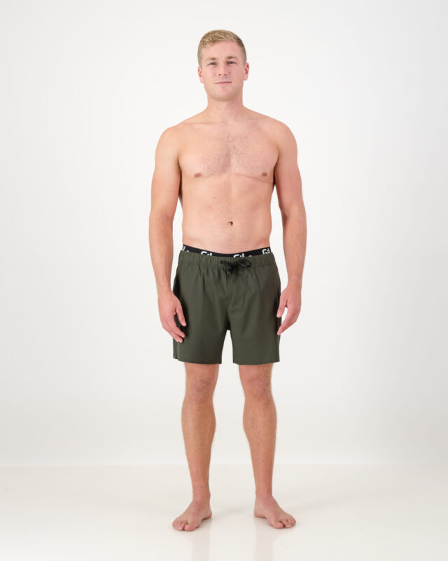 Olive green lifestyle shorts for men