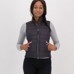 Ladies Tonal Sleeveless Puffer - Dark Charcoal Black (ONLY XL & XXL LEFT)