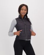 Ladies Tonal Sleeveless Puffer - Dark Charcoal Black (ONLY XL & XXL LEFT) - Image 3