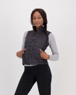 Ladies Tonal Sleeveless Puffer - Dark Charcoal Black (ONLY XL & XXL LEFT) - Image 4