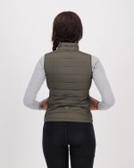 Ladies Tonal Sleeveless Puffer - Wild Olive Green  (ONLY SMALL, XL & XXL LEFT) - Image 5