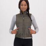 Ladies Tonal Sleeveless Puffer - Wild Olive Green  (ONLY SMALL, XL & XXL LEFT)