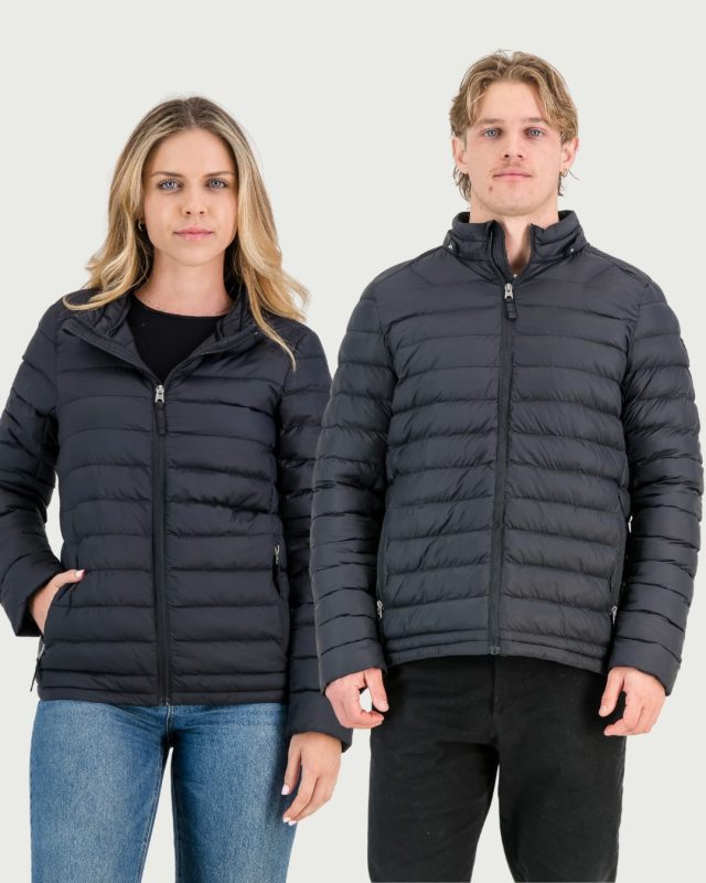 Anthracite Black Unisex and Packable Puffer jacket